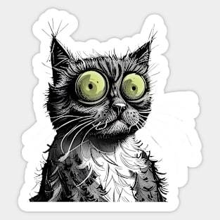 Frazzled Cat Sticker